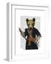 Bear in Blue Robes-Fab Funky-Framed Art Print