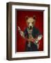 Bear in Blue Robes-Fab Funky-Framed Art Print