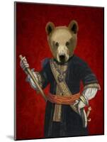 Bear in Blue Robes-Fab Funky-Mounted Art Print