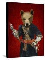 Bear in Blue Robes-Fab Funky-Stretched Canvas