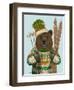 Bear in Christmas Sweater-Fab Funky-Framed Art Print