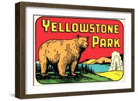 Bear in Yellowstone Park-null-Framed Art Print