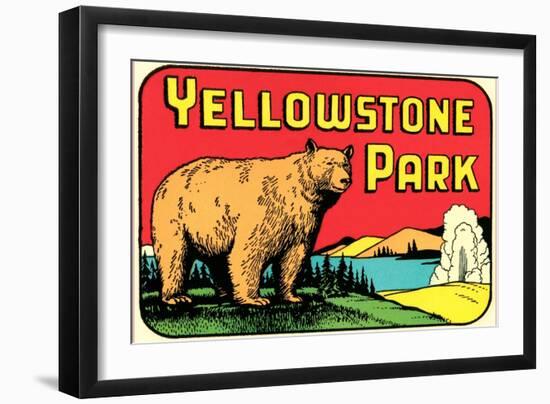 Bear in Yellowstone Park-null-Framed Art Print