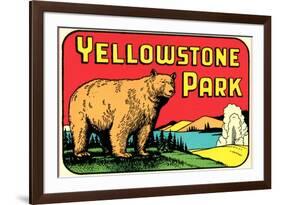 Bear in Yellowstone Park-null-Framed Art Print