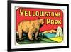 Bear in Yellowstone Park-null-Framed Premium Giclee Print