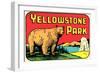 Bear in Yellowstone Park-null-Framed Premium Giclee Print