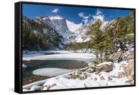 Bear Lake in Winter-Michael Nolan-Framed Stretched Canvas