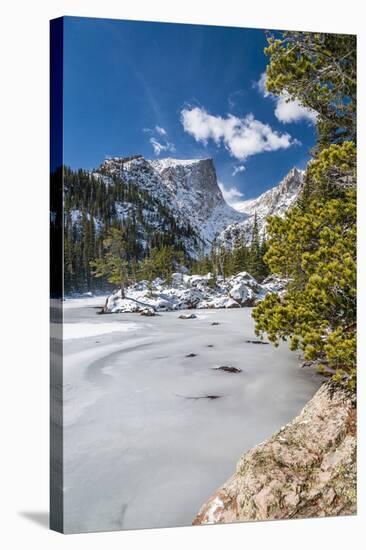 Bear Lake in Winter-Michael Nolan-Stretched Canvas