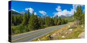 Bear Lake Road passing through forest, Rocky Mountain National Park, Colorado, USA-null-Stretched Canvas