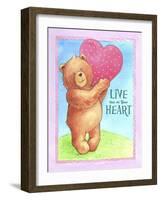 Bear Live with Heart-Melinda Hipsher-Framed Giclee Print