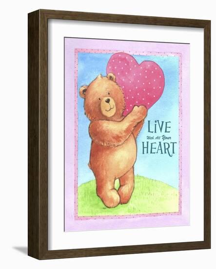 Bear Live with Heart-Melinda Hipsher-Framed Giclee Print