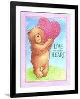 Bear Live with Heart-Melinda Hipsher-Framed Giclee Print