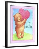 Bear Live with Heart-Melinda Hipsher-Framed Giclee Print