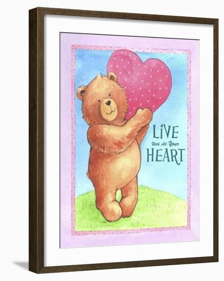 Bear Live with Heart-Melinda Hipsher-Framed Giclee Print