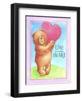 Bear Live with Heart-Melinda Hipsher-Framed Premium Giclee Print