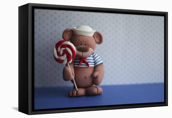 Bear Lollipop Sailor-null-Framed Stretched Canvas