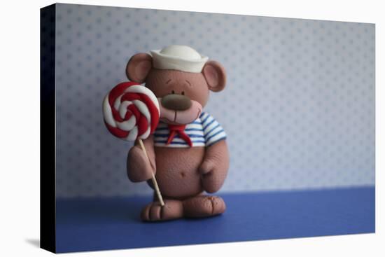 Bear Lollipop Sailor-null-Stretched Canvas