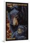 Bear Mosaic - Great Smoky Mountains, Tennesse-Lantern Press-Framed Art Print