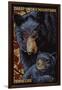 Bear Mosaic - Great Smoky Mountains, Tennesse-Lantern Press-Framed Art Print