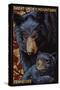 Bear Mosaic - Great Smoky Mountains, Tennesse-Lantern Press-Stretched Canvas