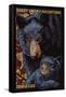 Bear Mosaic - Great Smoky Mountains, Tennesse-Lantern Press-Framed Stretched Canvas