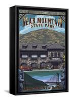 Bear Mountain State Park, New York - Bear Mountain Inn, c.2009-Lantern Press-Framed Stretched Canvas