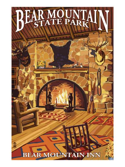 'Bear Mountain State Park, New York - Bear Mountain Inn Lobby, c.2009