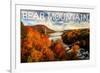 Bear Mountain State Park, New York - Bridge and Fall Foilage-Lantern Press-Framed Premium Giclee Print