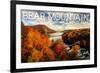Bear Mountain State Park, New York - Bridge and Fall Foilage-Lantern Press-Framed Premium Giclee Print