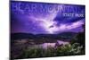 Bear Mountain State Park, New York - Purple Sky and Lightning-Lantern Press-Mounted Art Print