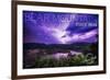 Bear Mountain State Park, New York - Purple Sky and Lightning-Lantern Press-Framed Premium Giclee Print