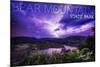 Bear Mountain State Park, New York - Purple Sky and Lightning-Lantern Press-Mounted Premium Giclee Print