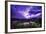 Bear Mountain State Park, New York - Purple Sky and Lightning-Lantern Press-Framed Art Print