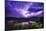 Bear Mountain State Park, New York - Purple Sky and Lightning-Lantern Press-Mounted Art Print