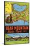 Bear Mountain State Park - Vintage Window Decal-Lantern Press-Stretched Canvas