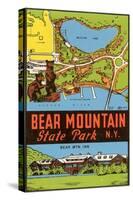 Bear Mountain State Park - Vintage Window Decal-Lantern Press-Stretched Canvas