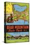 Bear Mountain State Park - Vintage Window Decal-Lantern Press-Stretched Canvas