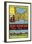 Bear Mountain State Park - Vintage Window Decal-Lantern Press-Framed Art Print