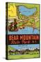 Bear Mountain State Park - Vintage Window Decal-Lantern Press-Stretched Canvas