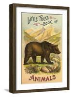 Bear on Book Cover-null-Framed Art Print