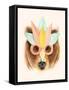 Bear Paper Mask-Florent Bodart-Framed Stretched Canvas