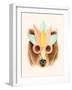 Bear Paper Mask-Florent Bodart-Framed Giclee Print