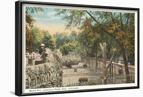 Bear Pit, Lincoln Park Zoo, Chicago, Illinois-null-Framed Art Print