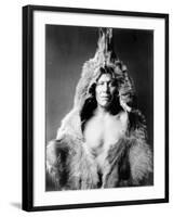 Bear's Belly, Arikara Indian-Edward S^ Curtis-Framed Photo