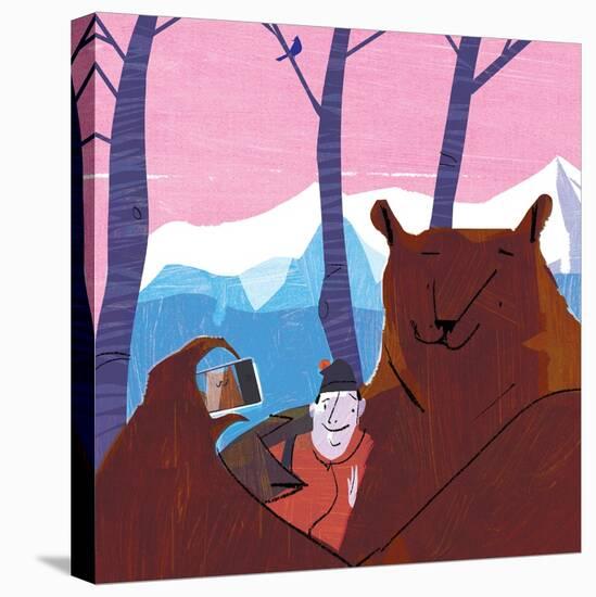 Bear Selfie-A Richard Allen-Stretched Canvas