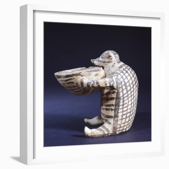 Bear-Shaped Vase, Painted Pottery from Island of Syros, Greece-null-Framed Giclee Print