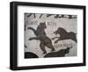Bear Simplicius Being Attacked by Wild Boar Gloriosus-null-Framed Giclee Print
