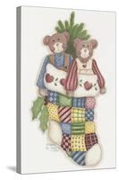 Bear Stocking-Debbie McMaster-Stretched Canvas