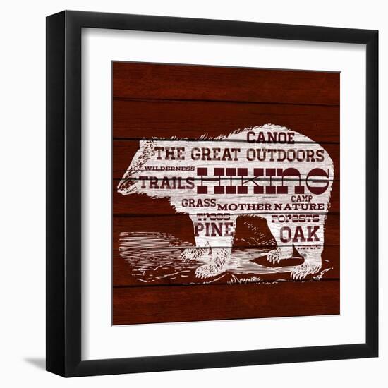 Bear Text-null-Framed Art Print