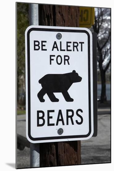 Bear Warning Sign, Silver Lake Resort, Eastern Sierra, California-David Wall-Mounted Photographic Print